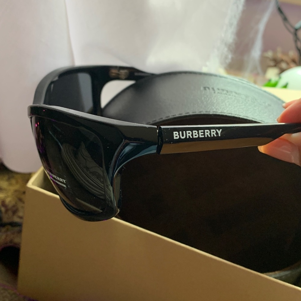 Authentic BURBERRY 66 rectangular acetate logo Sunglasses - Picture 10 of 12